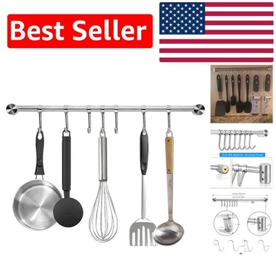 Versátil estante montado en la pared de 15,6 pulgadas para ollas, sartenes y toallas - Fácil instalación Foto 1 de 4