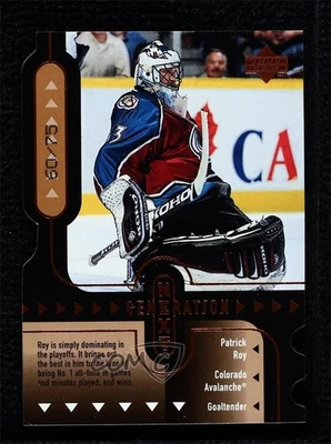 1998 Upper Deck Die-Cut Quantum Level 2 /75 Patrick Roy Jean-Sebastien Giguere - Image 1 of 2