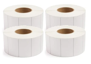 4 ROLLOS 3x2 Etiqueta Térmica Directa BLANCA, 3" Núcleo, Perforado: 1 ROLLO/2875 Etiquetas - Imagen 1 de 5
