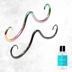 3Pk Surgical Steel Septum Mustache Nose Ring Hoop PVD Plated 14G 16G Piercing - Picture 1 of 12