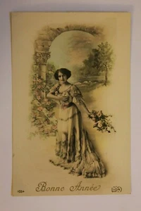 Carte Postale Ancienne animée Bonne Année - Picture 1 of 1