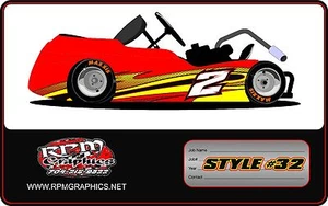 RACING GO KART WRAP WITH FRONT AND REAR NUMBERS, graphics, Wraps, decals - Picture 1 of 5