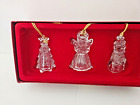 Gorham & Mikasa  Crystal Holiday  Ornaments, Boxed Set Of 3 +1