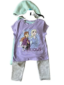 Disney Frozen Outfit set - Pullover Hoodie, Leggings, T- Shirt, 4T - Picture 1 of 6