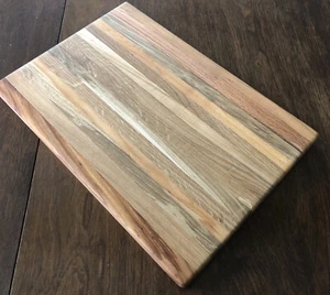 Handmade Reversible Wooden Cutting Board Hard Wood 15.5 X 10 5/8 X 7/8" Unique - Picture 1 of 11
