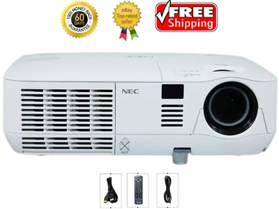 NEC V300W DLP WXGA Projector 3000 ANSI 1080i HD PC 3D Ready HDMI w/bundle - Image 1 of 4