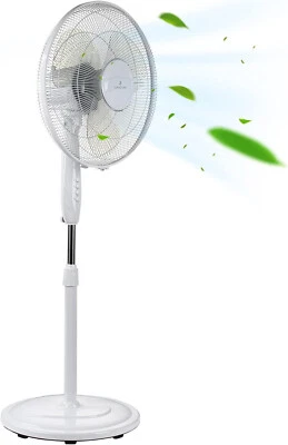 Standventilator 123cm Standlüfter, SuperIeiser Oszillierender Ventilator 65 Watt - Bild 1 von 4