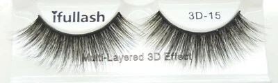 #3D-15, 6,12 pares de pestañas multicapa efecto visón sintético ifullah efecto 3D Foto 1 de 3