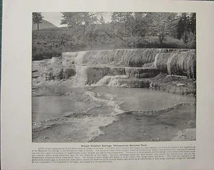 1898 Aufdruck + Text ~ Brown Sulphur Springs Yellowstone National Park - Zdjęcie 1 z 1