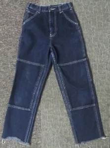 John Galt Brandy Melville Dark Wash High-Waist Carpenter Jeans - Picture 1 of 5