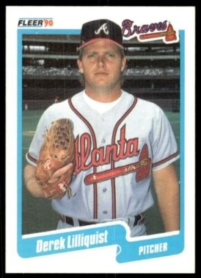 1990 Fleer Baseball Card Derek Lilliquist Atlanta Braves #588 - Image 1 of 2