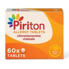 Piriton Allergy & Hay Fever 4mg Tablets x60 Tablets Allergy Relief Antihistamine