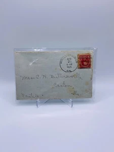 SELTENE rote George Washington Zwei Cent USPS Briefmarke ** gestempelt 21. April 1925! - Bild 1 von 5