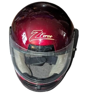 SHOEI HELMET Z FORCE CRANBERRY RED SIZE LARGE M90 WITH VISOR MOTORCYCLE MOTOCROS - Picture 1 of 9