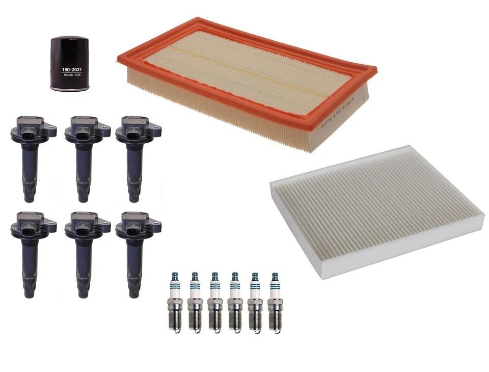 Kit de afinación de 6 bobinas de encendido y 6 bujías Denso Filtros para Ford Lincoln V6 Foto 1 de 1