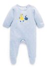 Purebaby Mini Spot Baby Sleepsuit, Size 0-3months, Light Blue - RRP £34