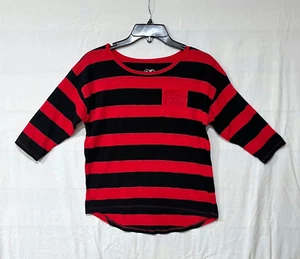 Justice Shirt – Red and Black stripes – Three Quarter Sleeves – Size 10 - Picture 1 of 7