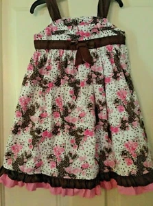 Jillian's Closet Girls Sz 5 sundress Boutique Ruffles Floral Quality dress - Picture 1 of 2