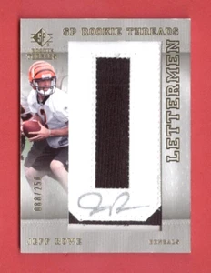 2007 SP ROOKIE THREADS Jeff Rowe LETTERMEN PATCH AUTO RC CARD #114 #'ed 088/250 - Picture 1 of 2