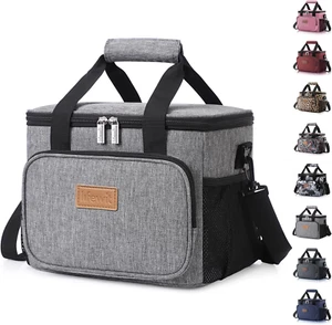 Large Lunch Bag Insulated Lunch Box Soft Cooler Cooling Tote for Adult Men Women - Picture 1 of 12