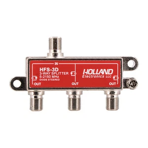 3-Way HD RF Cable TV 2150 Mhz Splitter - Picture 1 of 5