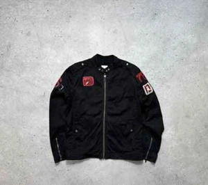 Giacca Bomber Diesel 78 KRFT Nero Y2K - Foto 1 di 12