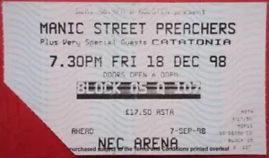 MANIC STREET PREACHERS CONCERT TICKET STUB 1998 NEC Arena Birmingham England - Picture 1 of 2