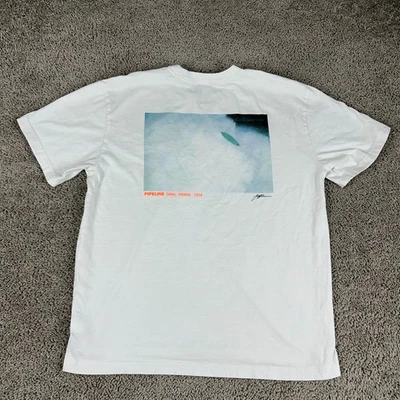 Gap Jeff Divine 衬衫男式 L 白色管道冲浪摄影瓦胡岛夏威夷 — 第 1/4 张图片