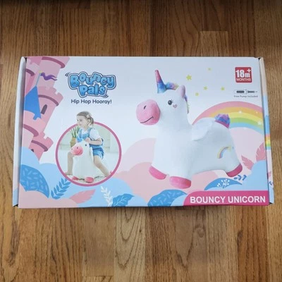 Bomba inflable Bouncy Pals Unicornio Caballo Niño Niña Rebotando Peluche Animal NUEVO Foto 1 de 4