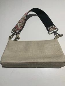 Charleston Bags Beige With Patterned Shoulder Strap Clutch Bag - Picture 1 of 6