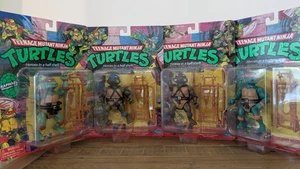 Set of 4 Ninja Turtles - Playmates Reissues (2021) - Mint on Card - Picture 1 of 6