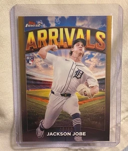 2025 Topps Finest Arrivals Jackson Jobe Gold Refractor /50๐ฅ Tigers - Picture 1 of 2