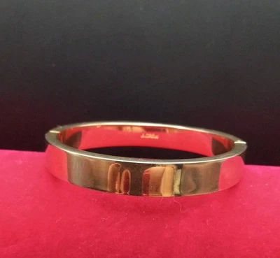 Pulseira feminina J.CREW tom dourado metal fecho articulado 7 polegadas clássica - Imagem 1 de 4