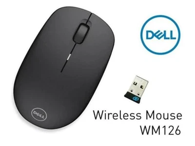Dell, WM126, Wireless Maus inkl. kabellosern USB Empfänger 1000 dpi, optisch LED - Bild 1 von 4