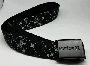 Hurley Herren Web verstellbarer Gürtel grau Metallschnalle - Einheitsgröße bis 36" - Bild 1 von 6