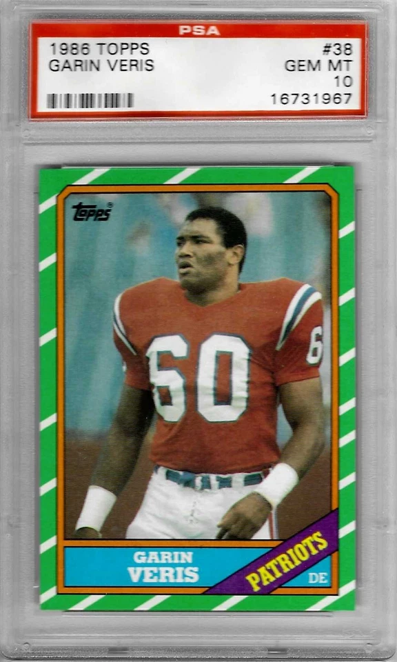 1986 Topps #38Garin VERIS - PSA 10+++ RC Patriots - Image 1 of 1