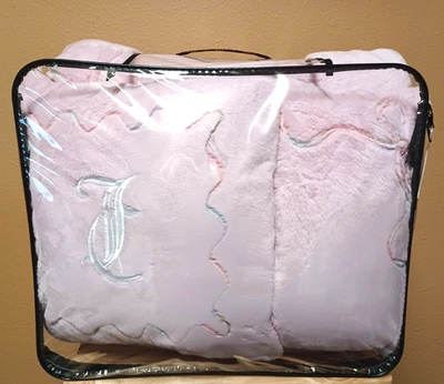 Juicy Couture Queen 5pc FauxFur Pink with Multicolor Coquette Bows Comforter Set - Image 1 of 4