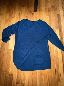 Spring Mercer Women’s Long Sleeve Blue Shirt Size 1X Slightly Used - Picture 1 of 3