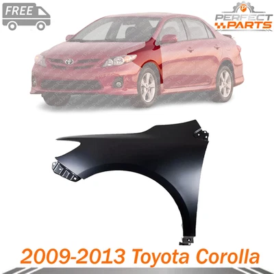 Novo Fender Frontal Driver Side Preparado Para 2009-2013 Toyota Corolla Japão Construído - Imagem 1 de 4