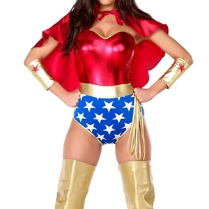 Women's Super Seductress Costume Set, Red, Medium/Large - Picture 1 of 7