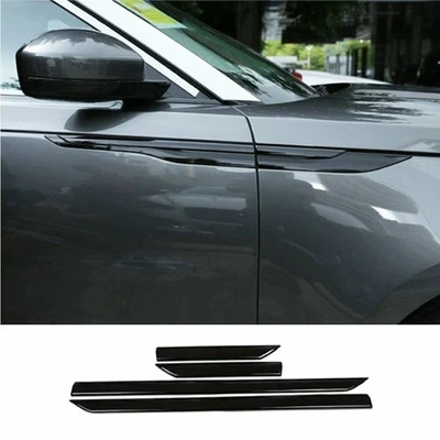 Para Land Rover Range Rover Velar 2017-21 preto brilhante 4*Side Fender acabamento de ventilação de ar - Imagem 1 de 4