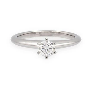Tiffany & Co. Platin 0,24 ct D VVS2 Diamant Solitär Verlobungsring - Bild 1 von 11