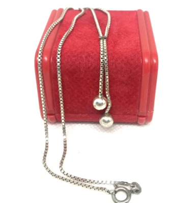 ELEGANTE COLLIERINO ANNI 70 IN ARGENTO 925 E MAGLIA VENEZIANA DUE PENDENTI - Immagine 1 di 4