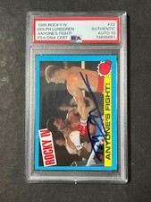 1985 Topps Rocky IV #22 Signed Card Dolph Lundgren PSA Auto 10 Ivan Drago
