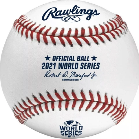 2021 World Series Braves Astros MLB Rawlings Official Baseballs - 1 Dozen Boxed Cover