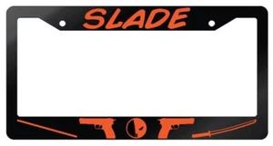 Slade Glossy Black Plastic License Plate Frame DC - Picture 1 of 1