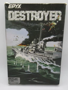 VINTAGE DESTROYER 3.5" DISK IBM PC COMBAT SIMULATION GAME, 1987 EPYX BIG BOX - Picture 1 of 4