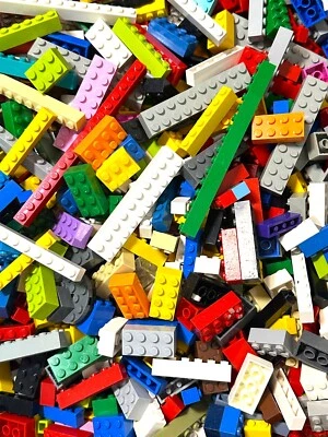 LEGO Bulk Lot of 1/2 Pound ONLY BUILDING BRICKS Clean Genuine Mix Sizes Colors - Image 1 of 4