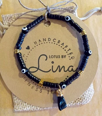 Azabache Bracelet, Mano Negra, Black Mal De Ojo, Buena Suerte, Proteccion, Bebe - Image 1 of 4