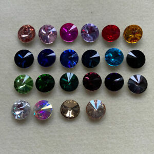 Rivoli pointed back glass beads 18mm various colours, bead weaving/jewellery 